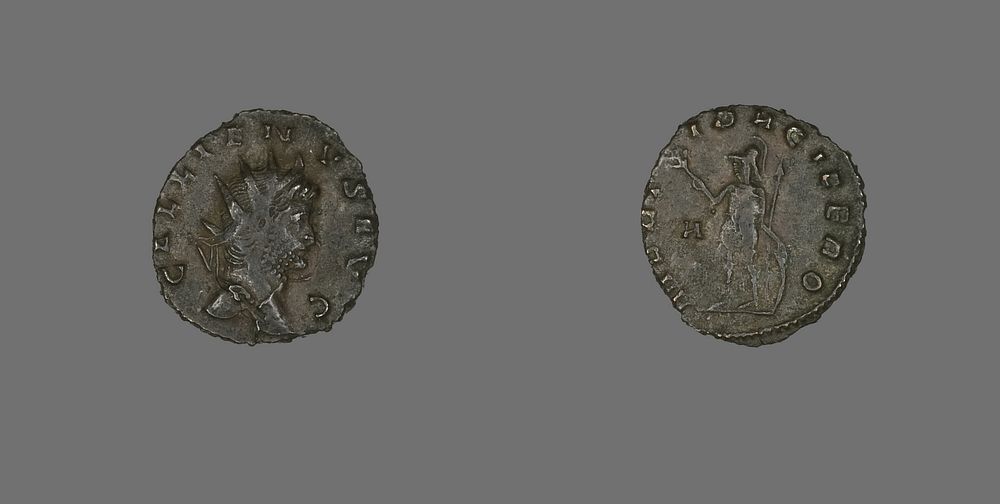 Coin Portraying Emperor Gallienus by Ancient Roman
