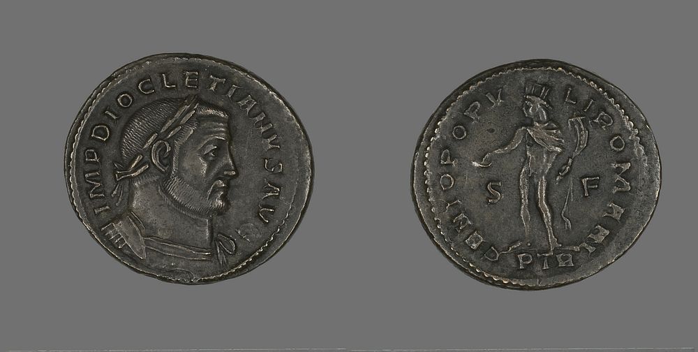 Coin Portraying Emperor Diocletian by Ancient Roman
