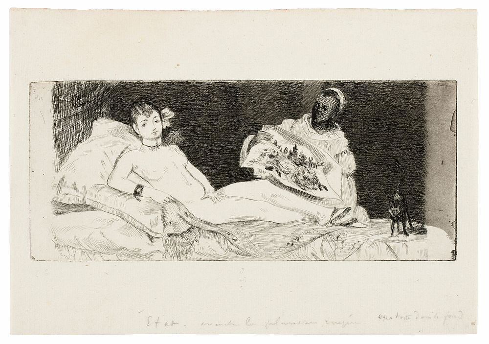 Olympia (published plate) by Édouard Manet
