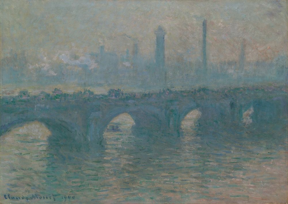 Waterloo Bridge, Gray Weather by Claude Monet