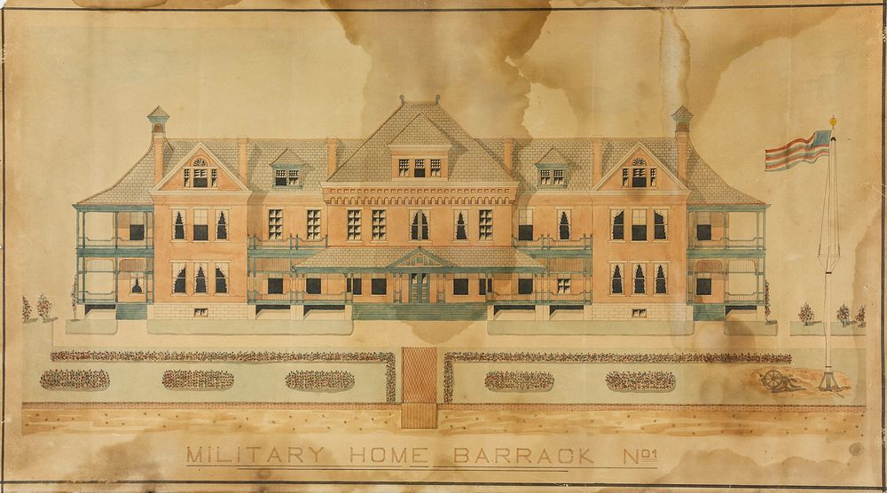 Military Home Barrack No. 1, Presentation Drawing