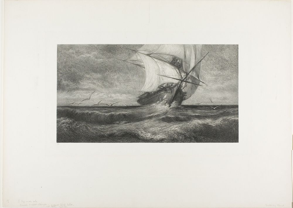 The Phantom Ship by Théophile Narcisse Chauvel