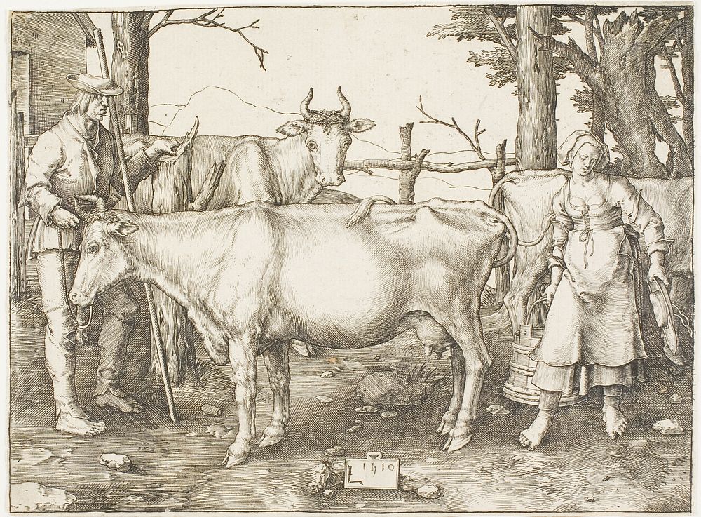 The Milkmaid by Lucas van Leyden
