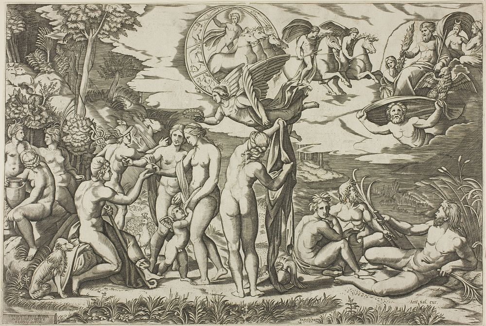 The Judgment of Paris by Marcantonio Raimondi