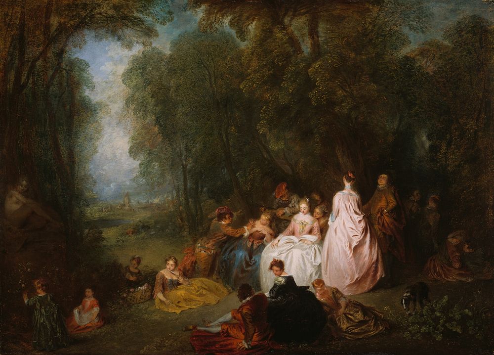 Fête champêtre (Pastoral Gathering) by Jean Antoine Watteau