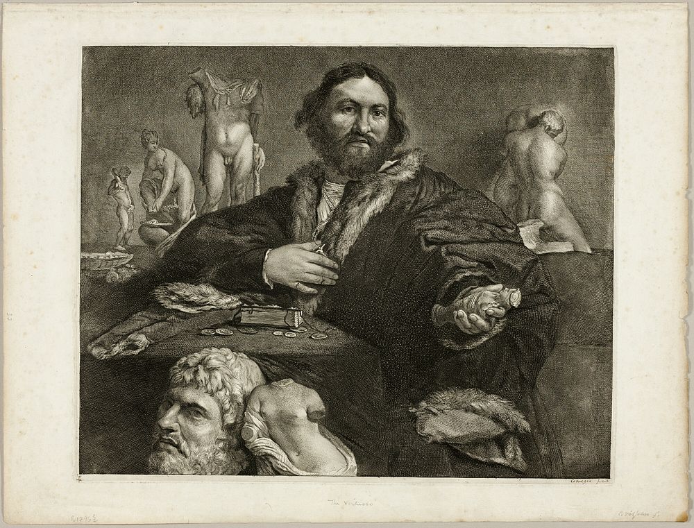 Portrait of Andrea Odoni, from Cabinet Reynst (Variarum imaginum a celeberrimis artificibus pictarum Caelaturae; Engravings…