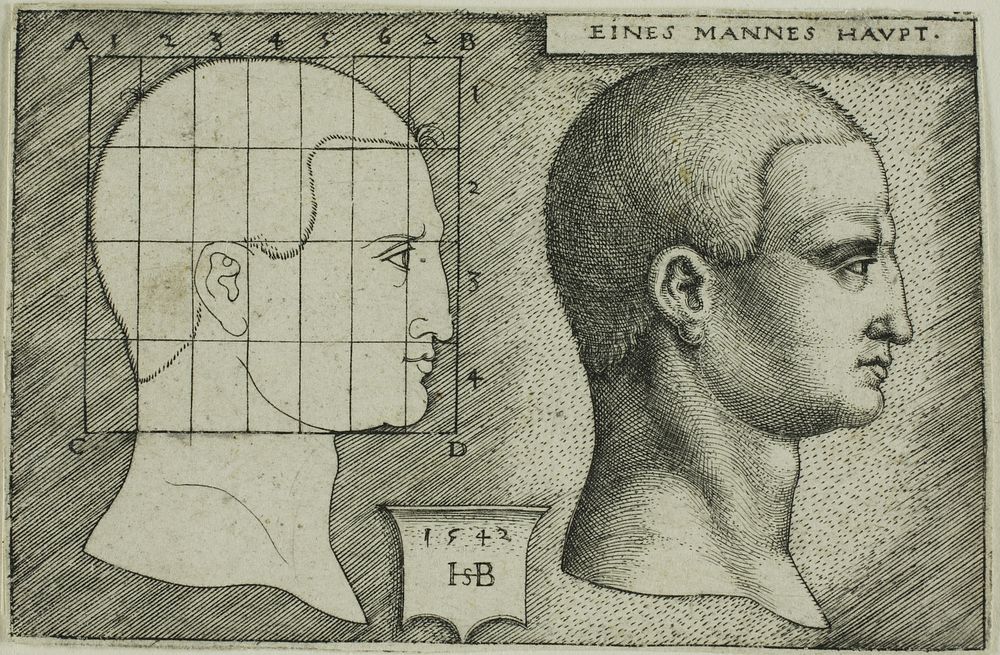 Profile Study of Man's Head by Hans Sebald Beham