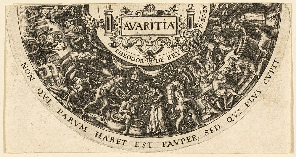 Avarice by Johann Theodor de Bry