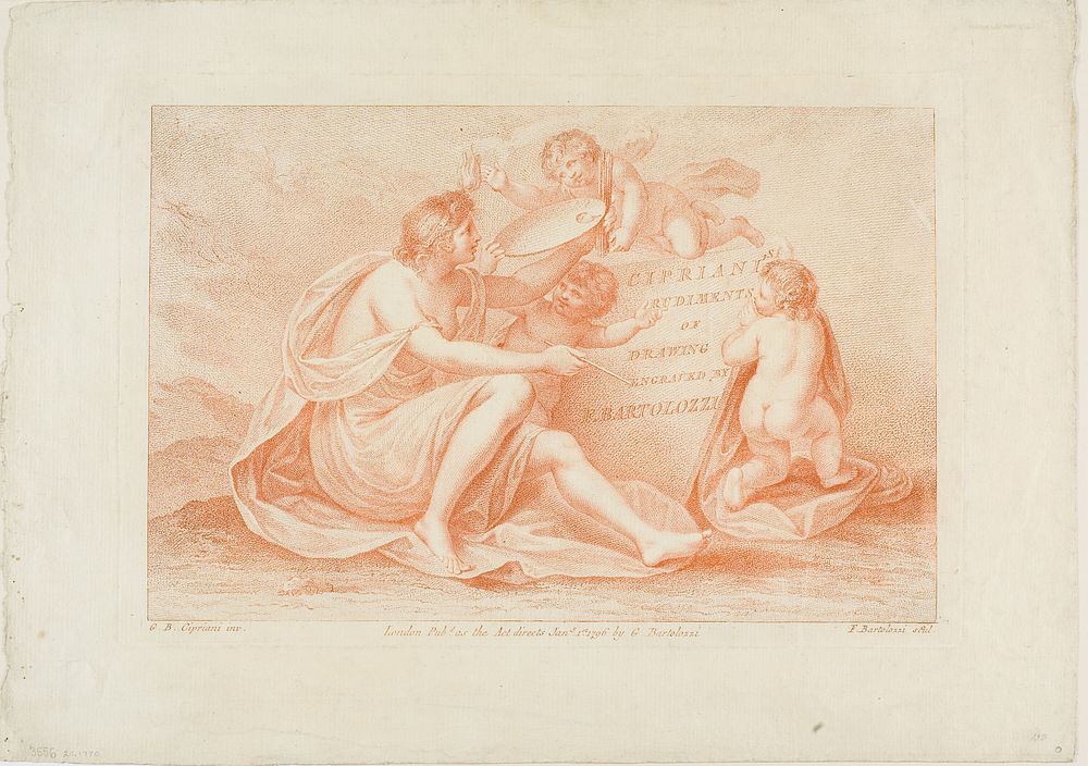 Frontispiece from Cipriani's "Rudiments of Drawing" by Francesco Bartolozzi