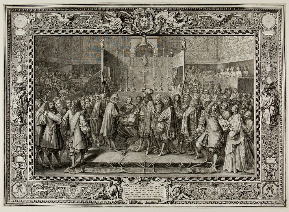 Renewal of the Alliance Between the French and the Swiss in 1663 by Sébastien Le Clerc, the elder