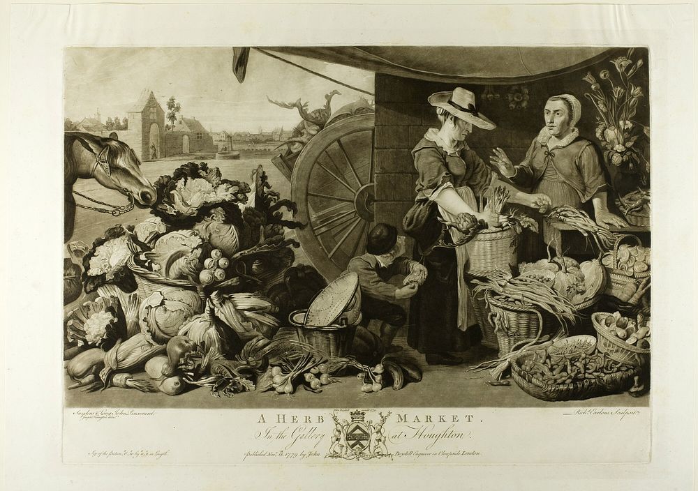 A Herb Market, from The Houghton Gallery by Richard Earlom