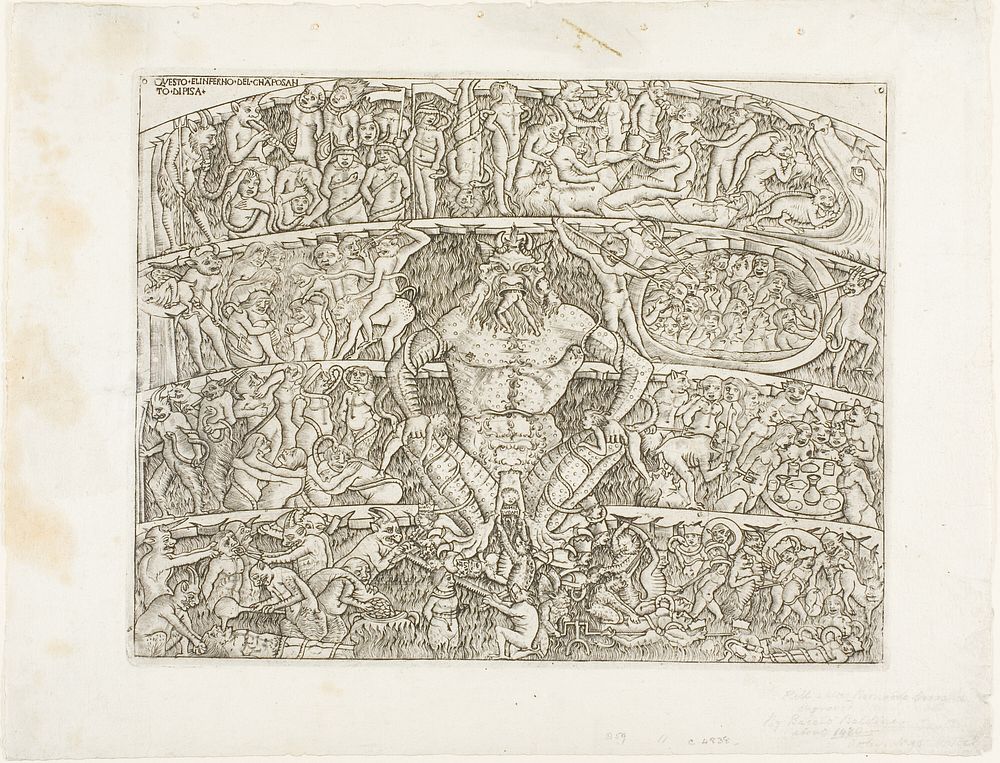 Inferno According to Dante by Baccio Baldini, Circle of