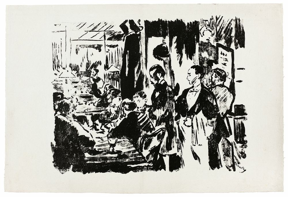 At the Café (unpublished plate) by Édouard Manet