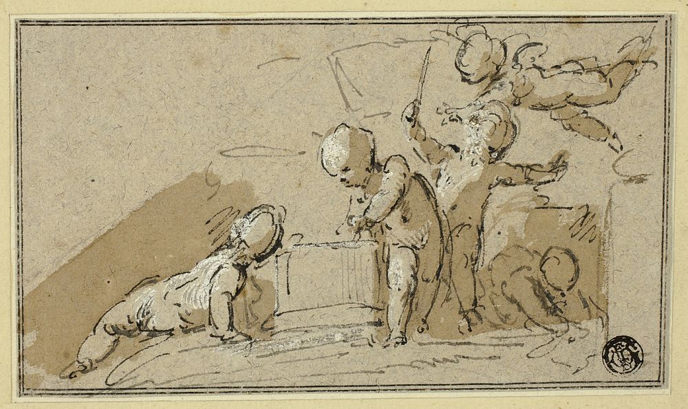 Five Putti at Play by Jacob de Wit