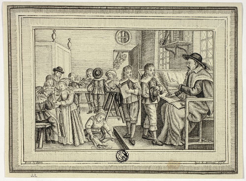 Schoolmaster with Children by Alexander Voet, I