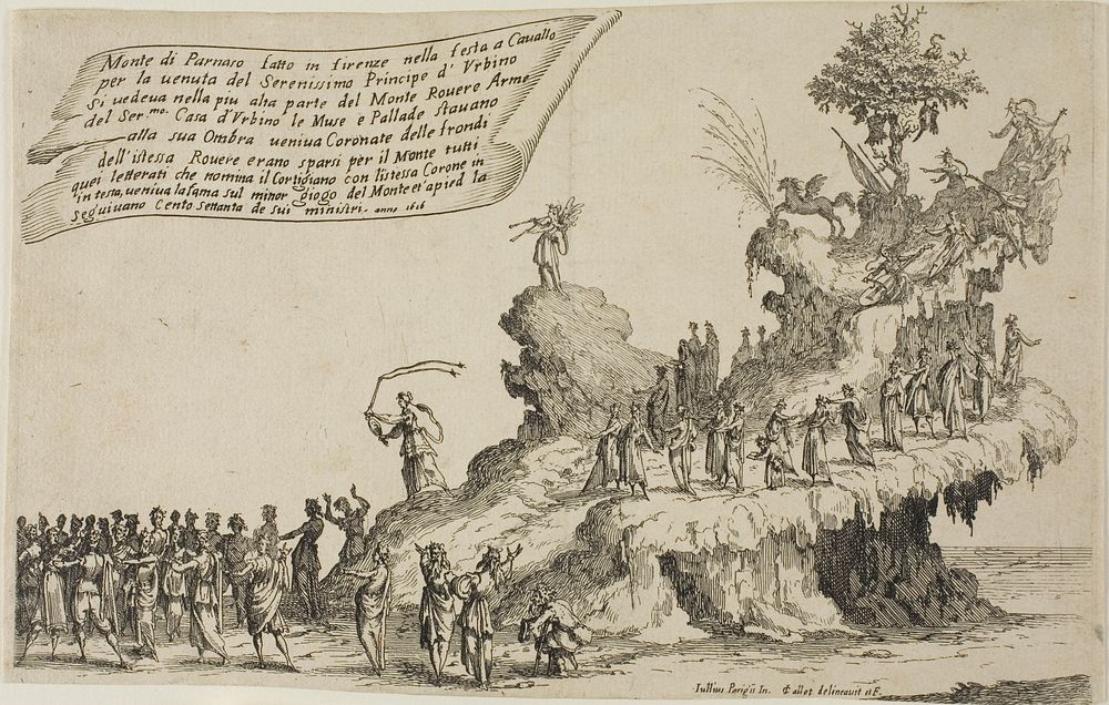 The Float of Mount Parnassus, from The War of Beauty by Jacques Callot