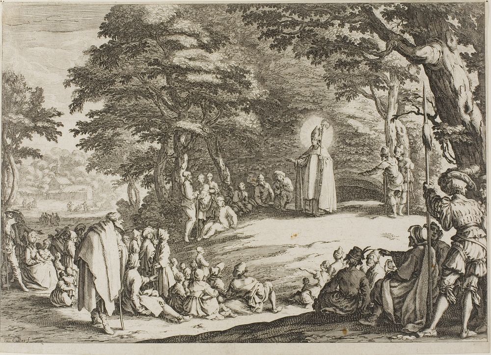 Saint Nicholas Preaching by Jacques Callot