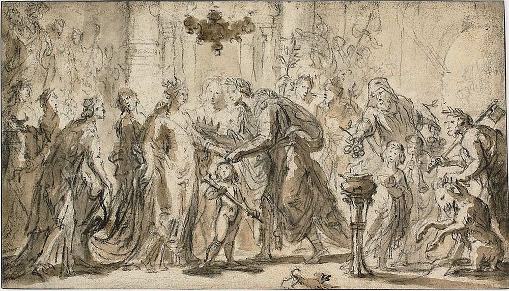 The Marriage of Zenobia and Odenatus by Justus van Egmont