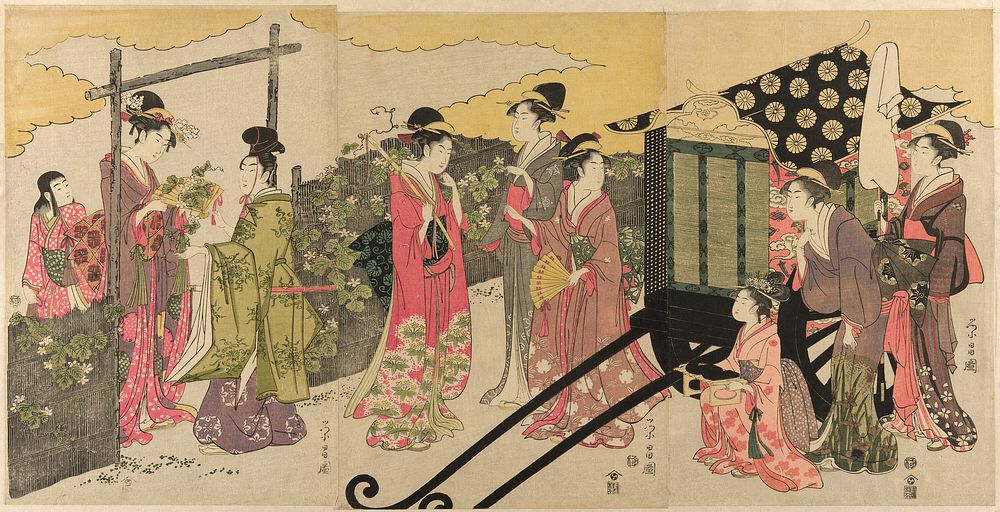 Parody of the Yugao Chapter of the Tale of Genji by Chokosai Eisho