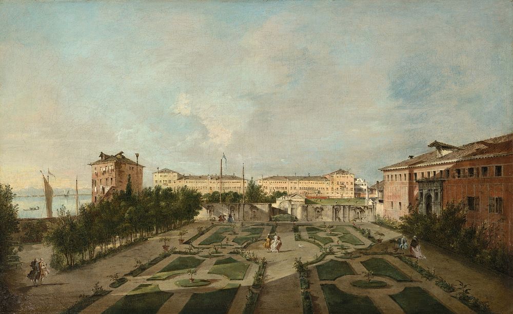 The Garden of Palazzo Contarini dal Zaffo by Francesco Guardi