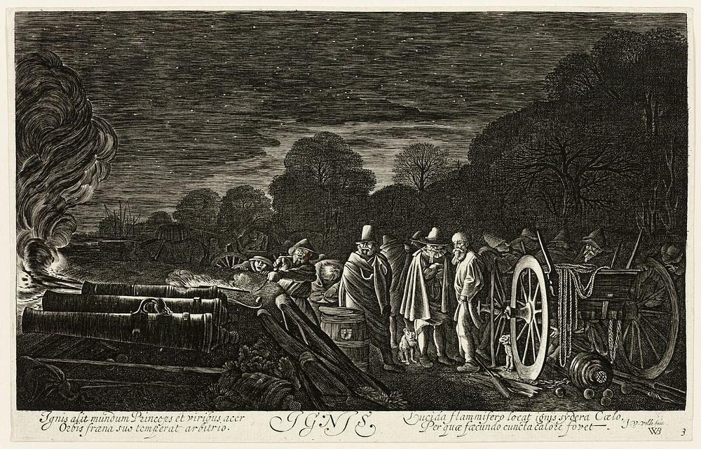 Fire, plate four from The Four Elements by Jan van de Velde, II