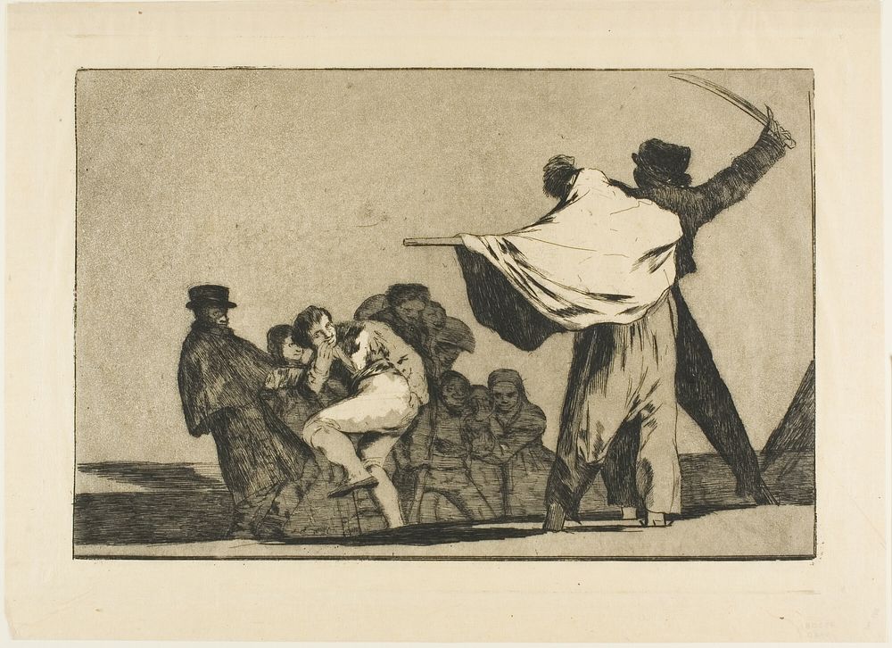If Two to One, Stuff Your Arse with Straw, from Los Proverbios by Francisco José de Goya y Lucientes