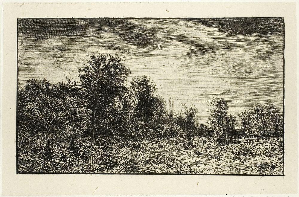 Edge of a Wood, under Cloudy Sky by Charles Émile Jacque