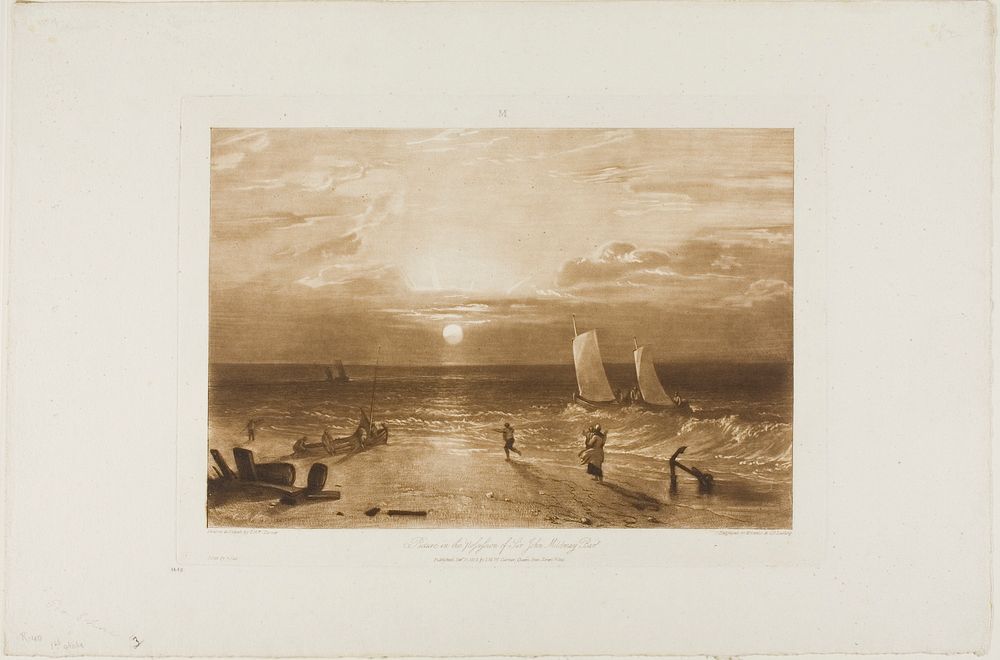 The Mildmay Sea-Piece, plate 40 from Liber Studiorum by Joseph Mallord William Turner