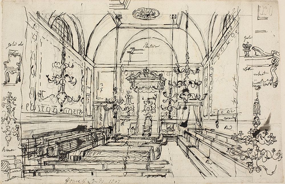 Study for the House of Lords by Augustus Charles Pugin