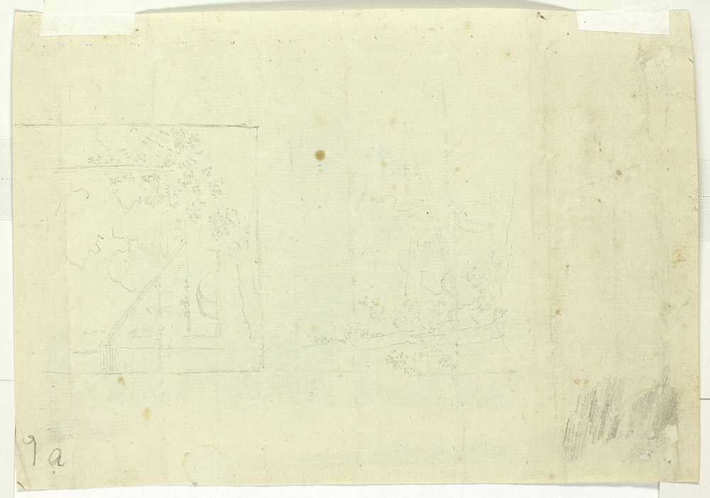 Two Sketches of a Park by Pierre Antoine Mongin
