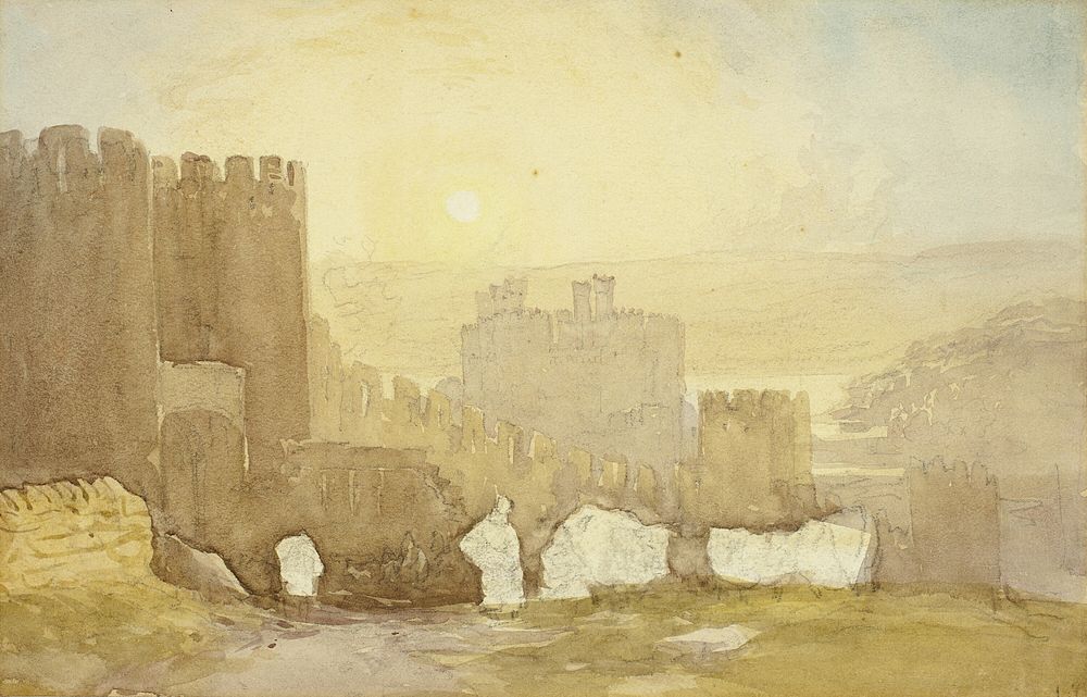 Sunrise, Conway Castle by David Cox, the elder