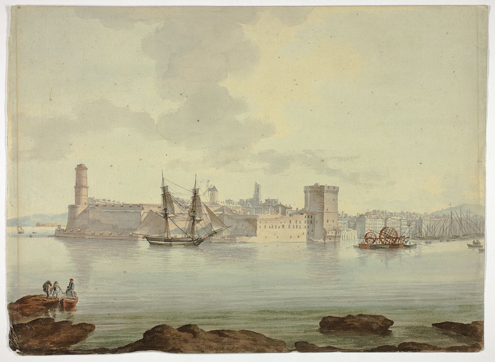 Harbor before Fortified Town by William Marlow