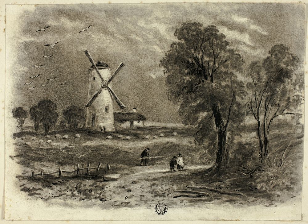 Landscape with Windmill by Elizabeth Murray