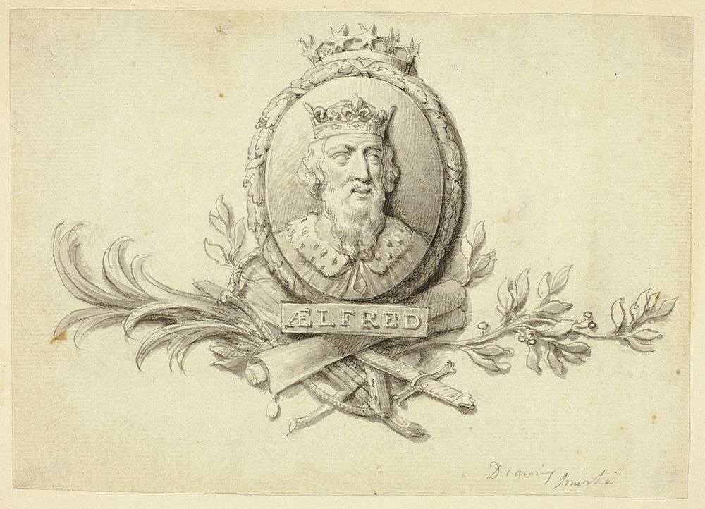 Design for Medallion of King Alfred by Robert Smirke, the younger