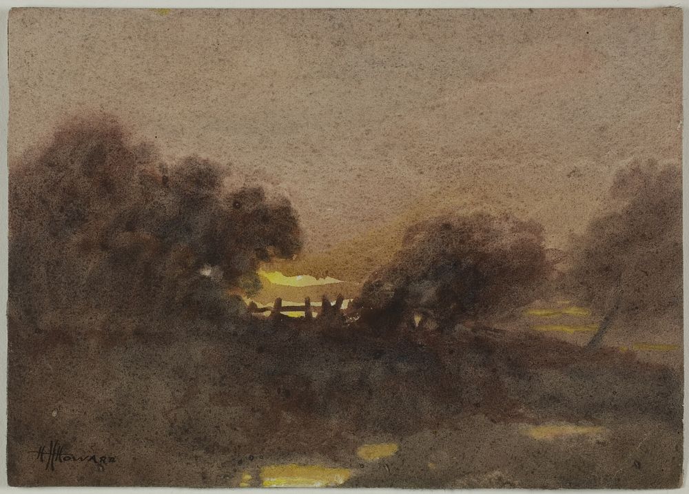 Landscape with Gate at Sunset by Hugh Huntington Howard