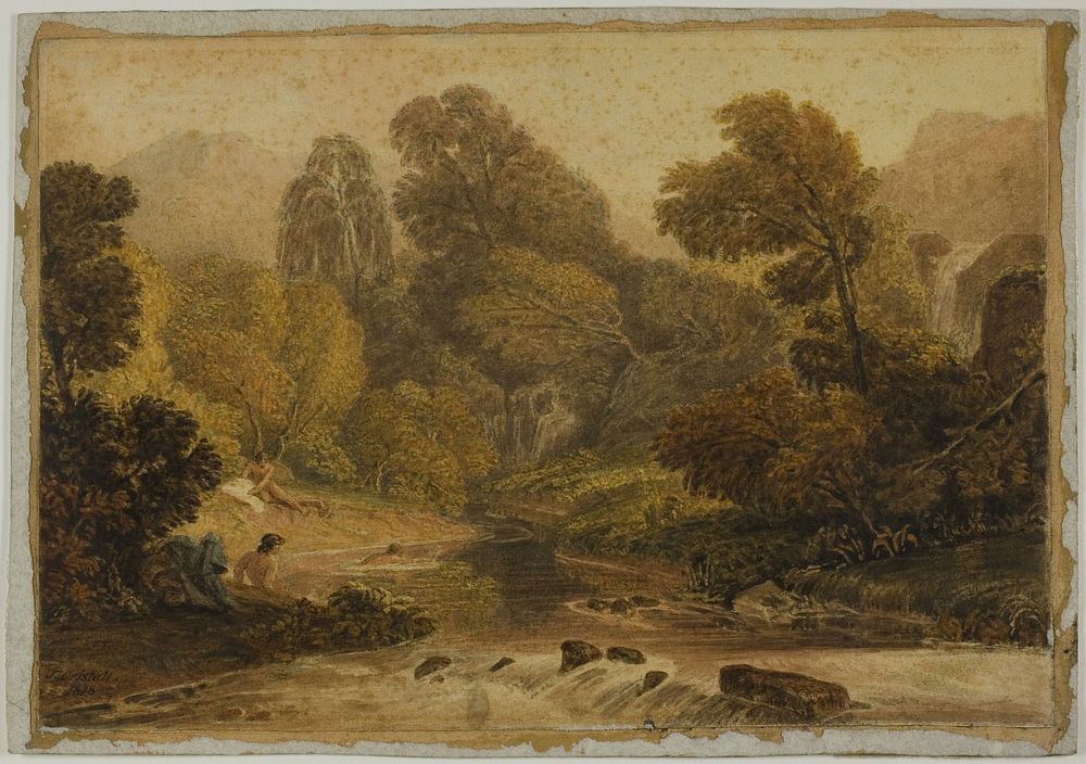 A Scene Near Lodore, Cumberland by Joshua Cristall