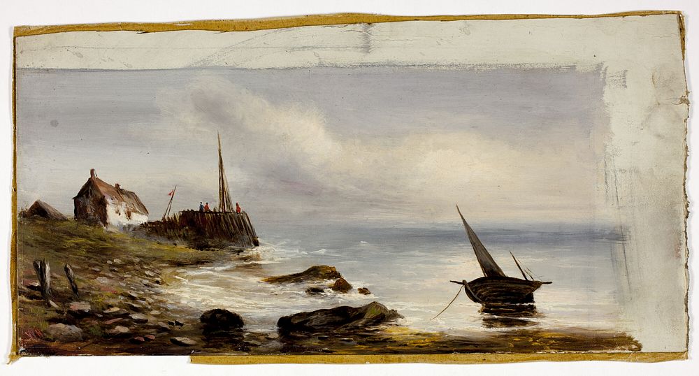 Cottage on the Shore by Unknown artist