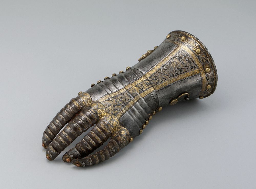 Gauntlet from a Tournament Garniture of a Hapsburg Prince by Anton Peffenhauser