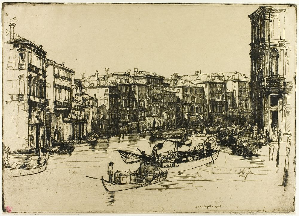 The Market, Venice by Donald Shaw MacLaughlan