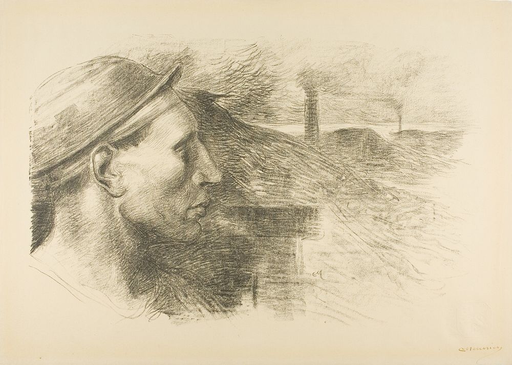 Miner, from the ninth album of L'Estampe originale by Constantin Emile Meunier