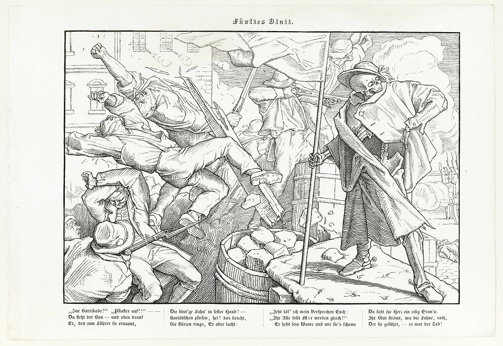 Auch ein Todtentanz, plate V by Alfred Rethel