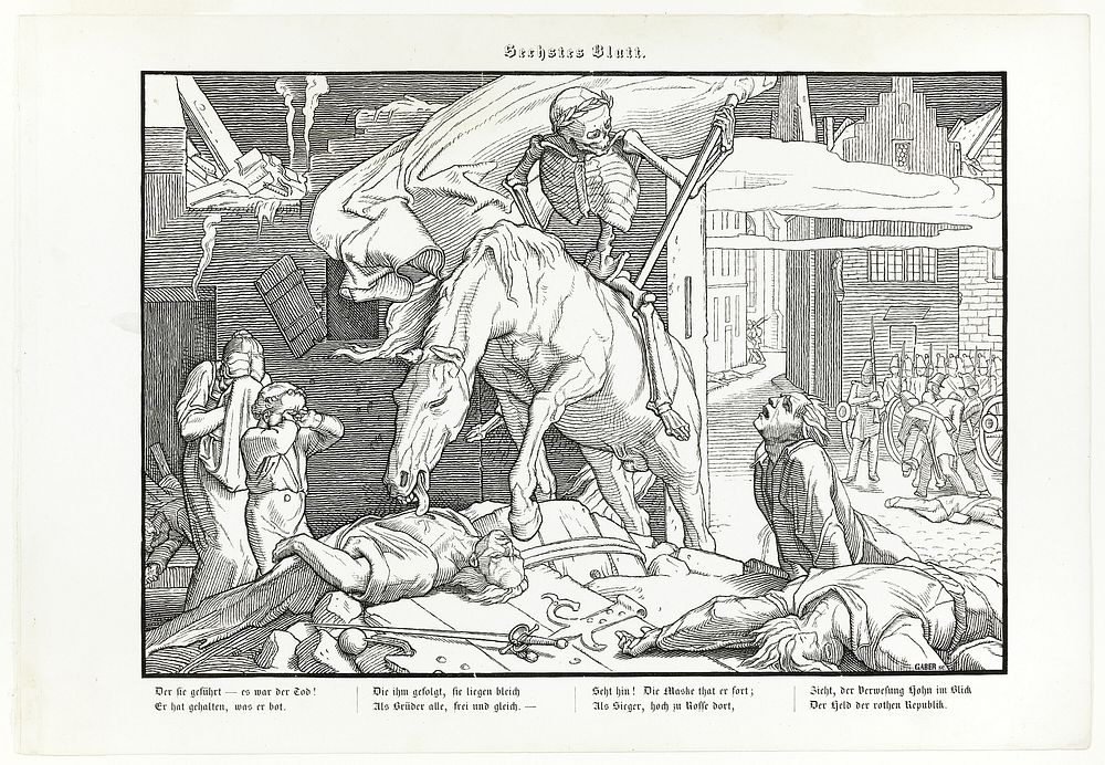 Auch ein Todtentanz, plate VII by Alfred Rethel