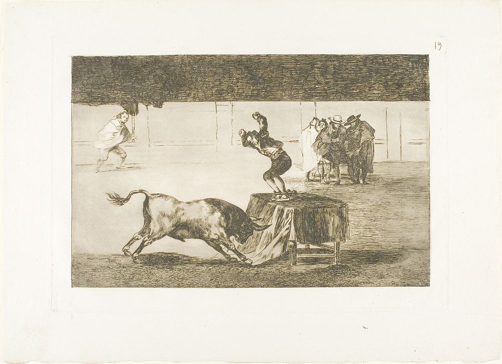 Another madness of his in the same ring, plate 19 from The Art of Bullfighting by Francisco José de Goya y Lucientes