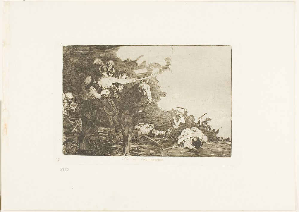 They Do Not Agree, plate 17 from The Disasters of War by Francisco José de Goya y Lucientes