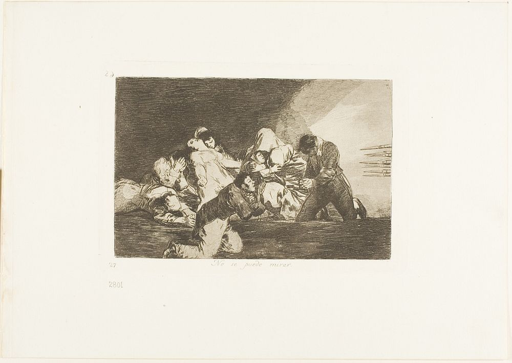 One Can't Look, plate 26 from The Disasters of War by Francisco José de Goya y Lucientes