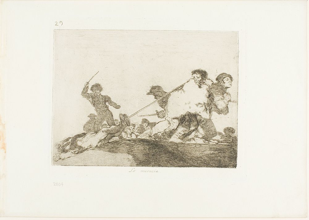 He deserved it, plate 29 from The Disasters of War by Francisco José de Goya y Lucientes