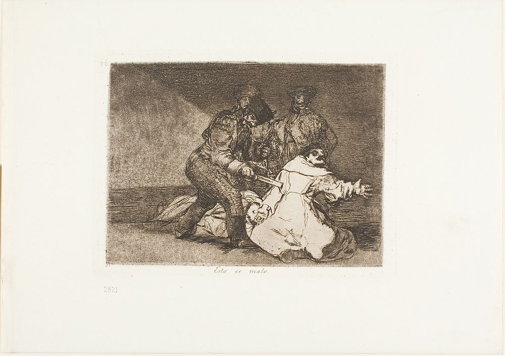 This is Bad, plate 46 from The Disasters of War by Francisco José de Goya y Lucientes