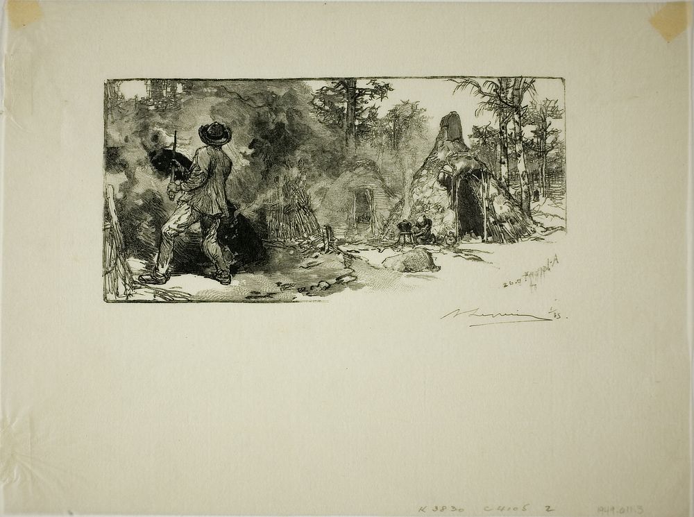 The Charcoal Burners by Louis Auguste Lepère