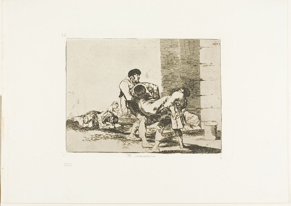 To the Cemetery, plate 56 from The Disasters of War by Francisco José de Goya y Lucientes