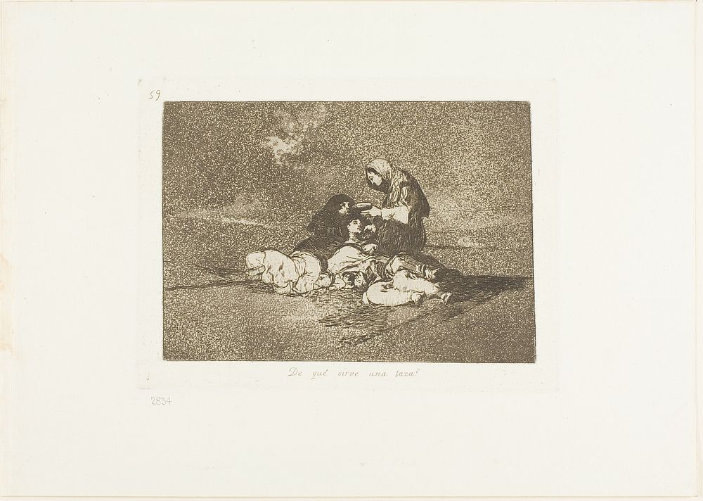 What is the Use of a Cup?, plate 59 from The Disasters of War by Francisco José de Goya y Lucientes